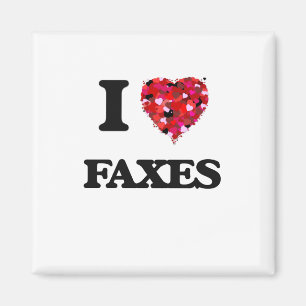 I Love Faxes Magnet