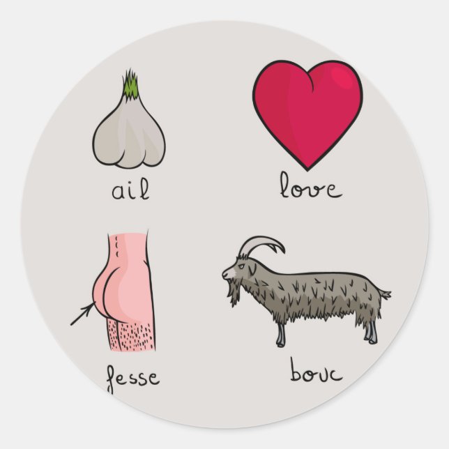 I Love FB Classic Round Sticker (Front)