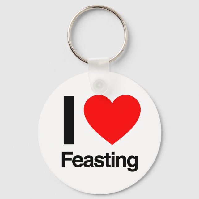 i love feasting key ring (Front)