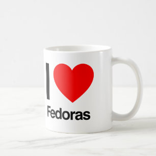 i love fedoras coffee mug