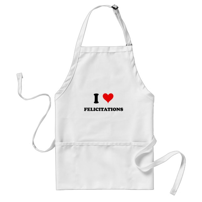 I Love Felicitations Standard Apron (Front)