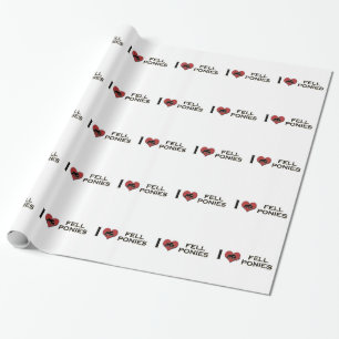 I Love Fell Ponies: "I Heart Fell Ponies" Wrapping Paper
