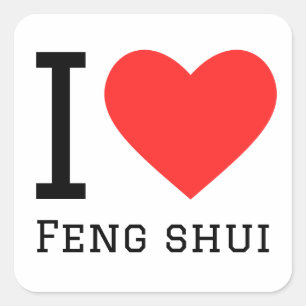 I love feng shui square sticker