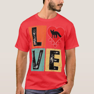 I Love Fennec fox Animal Lover Valentine's Day Fen T-Shirt