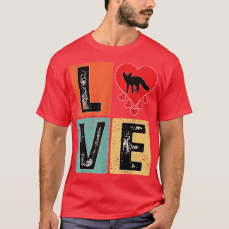 I Love Fennec fox Animal Lover Valentine's Day Fen T-Shirt