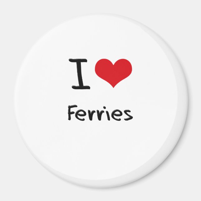 I Love Ferries Magnet (Front)