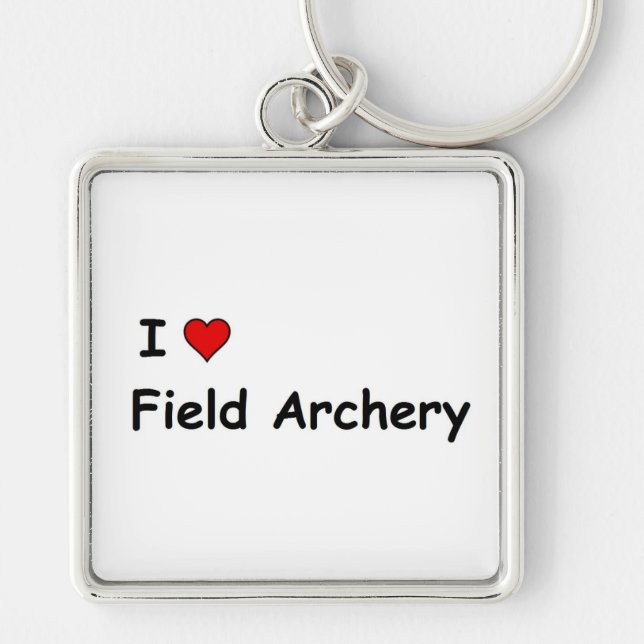 I Love Field Archery Key Ring (Front)