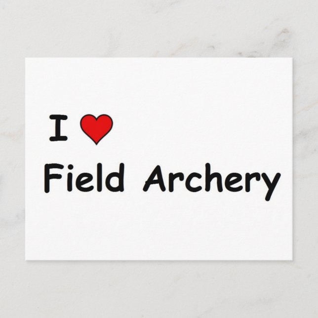 I Love Field Archery Postcard (Front)