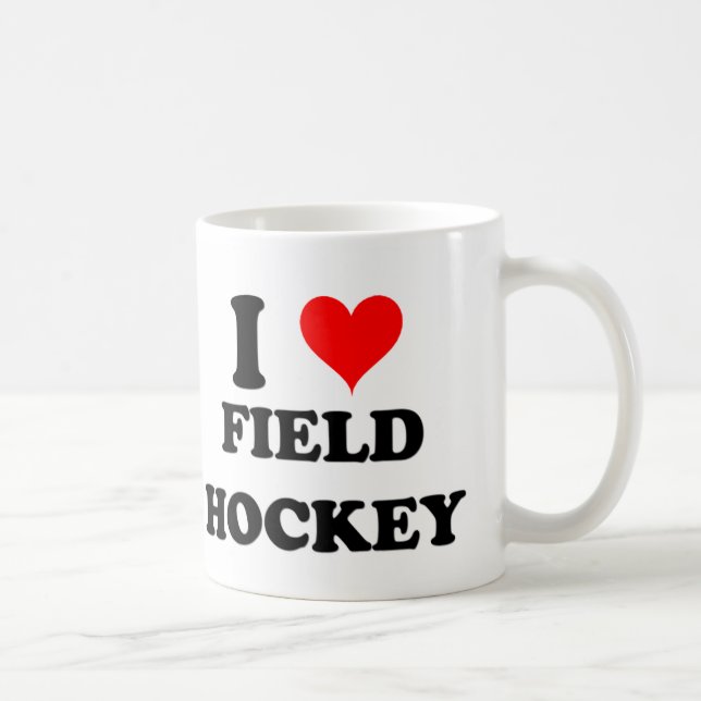 I Love Field Hockey Coffee Mug (Right)