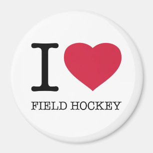 I LOVE FIELD HOCKEY MAGNET