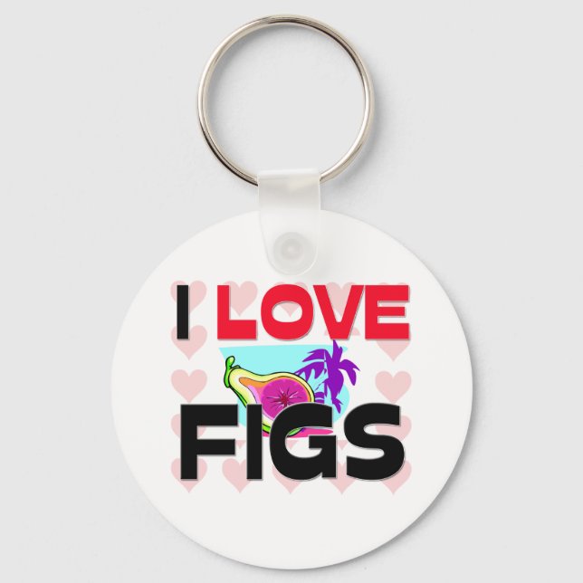 I Love Figs Key Ring (Front)