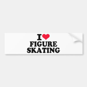 I love Figure Skating Bumper Sticker