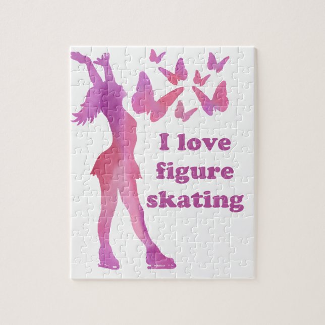 I Love Figure Skating Giftware Jigsaw Puzzle (Vertical)