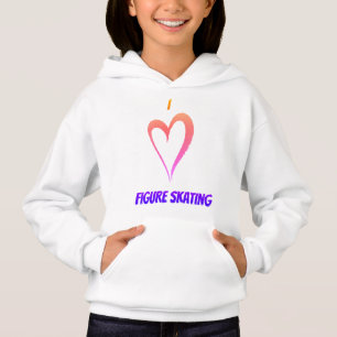 I Love Figure Skating - Kids Pullover Hoodie