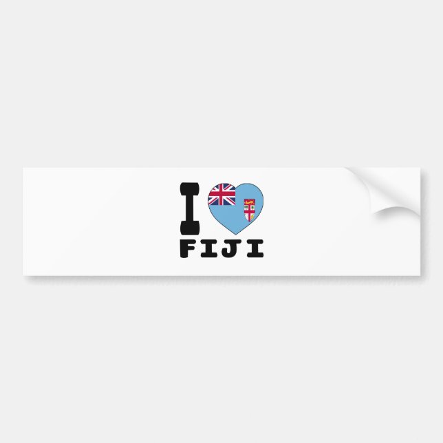 I Love Fiji Bumper Sticker (Front)