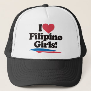 I Love Filipino Girls Trucker Hat