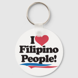 I Love Filipino People Key Ring