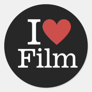 I ❤️ Love Film for Students/Faculty CUSTOM Classic Round Sticker