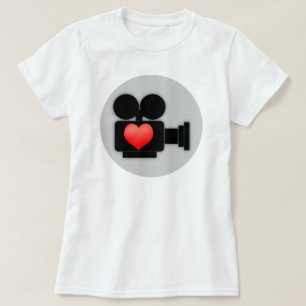 I LOVE FILMS (MOVIE CAMERA AND HEART) T-Shirt