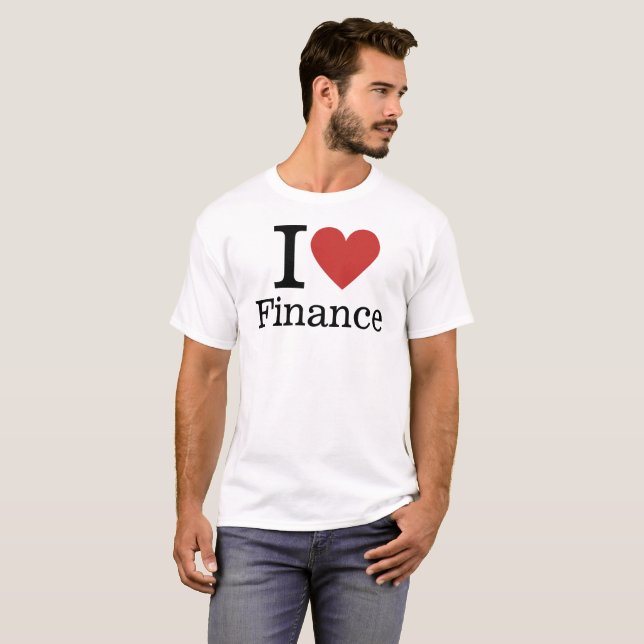 I ❤️ Love Finance CUSTOMIZABLE Men's T-Shirt (Front Full)