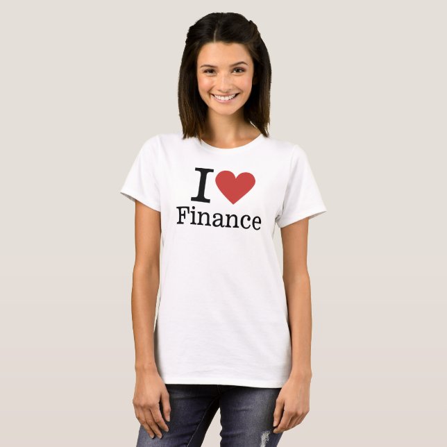 I ❤️ Love Finance CUSTOMIZABLE Women's T-Shirt (Front Full)