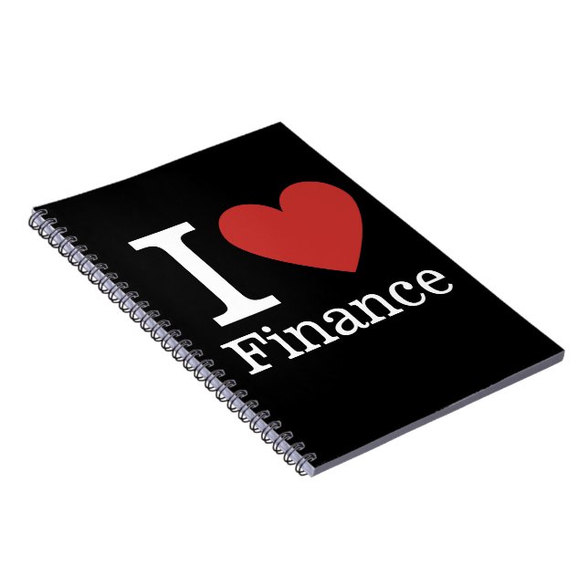 I ❤️ Love Finance - Finance Dept.- Spiral Notebook (Right Side)