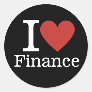 I ❤️ Love Finance (for Employees) CUSTOM Classic Round Sticker