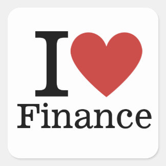 I ❤️ Love Finance (for Employees) CUSTOM Square Sticker