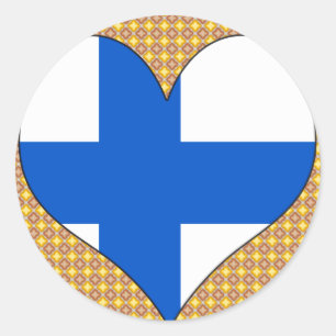 I Love Finland Classic Round Sticker