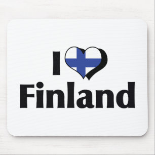 I Love Finland Flag Mouse Pad