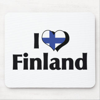 I Love Finland Flag Mouse Pad