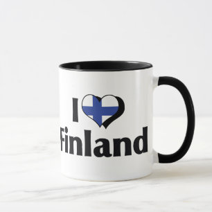 I Love Finland Flag Mug