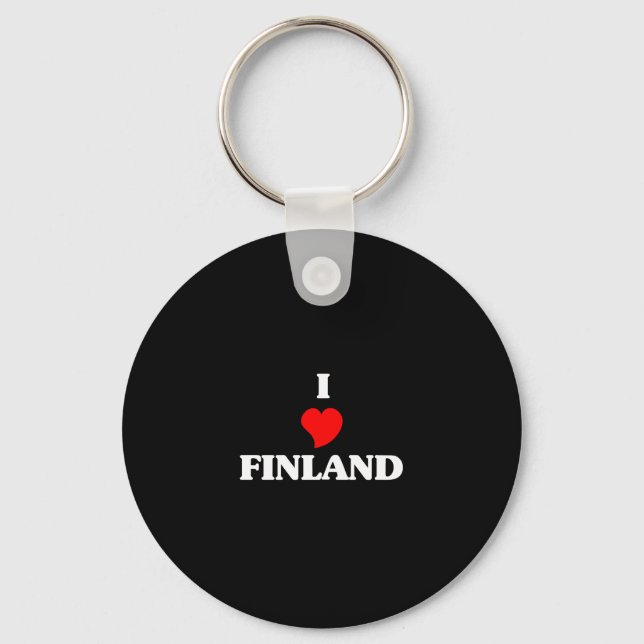 I Love Finland Key Ring (Front)