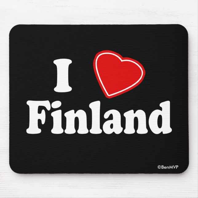 I Love Finland Mouse Pad (Front)
