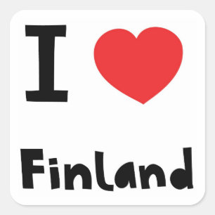 I love Finland Square Sticker