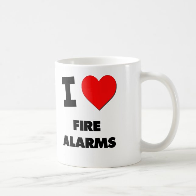 I Love Fire Alarms Coffee Mug (Right)