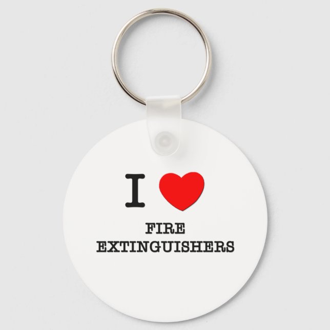 I Love Fire Extinguishers Key Ring (Front)