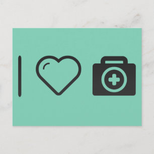 I Love First Aid Kits Postcard