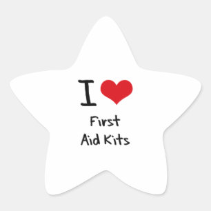 I Love First Aid Kits Star Sticker