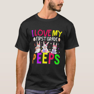 I Love First Grade Easter Eggs Happy Easter Day T-Shirt