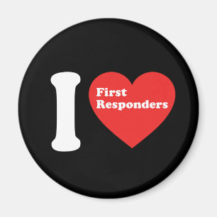 I Love First Responders Magnet