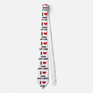 I love Fish And Chips Tie