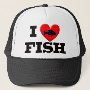 I LOVE FISH TRUCKER HAT
