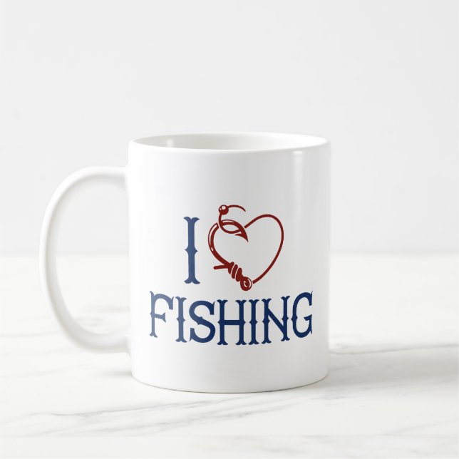 I Love Fishing Coffee Mug (Left)