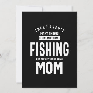 I love Fishing. I Love Being a Mum Thank You Card