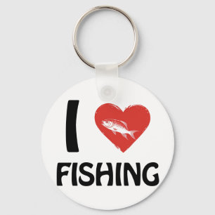 I love Fishing Key Ring