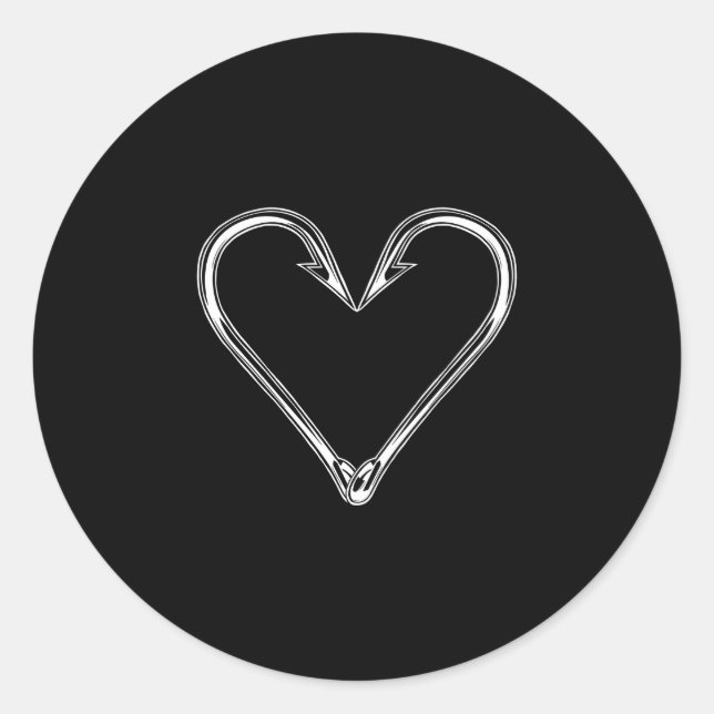 I love fishing performance  classic round sticker (Front)