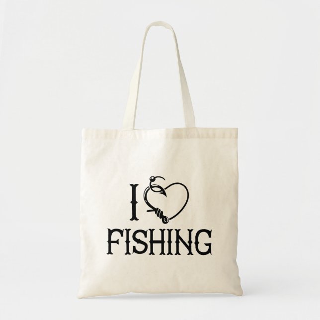 I Love Fishing Tote Bag (Front)