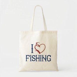 I Love Fishing Tote Bag