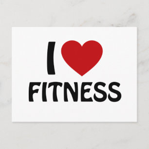 I love Fitness Postcard